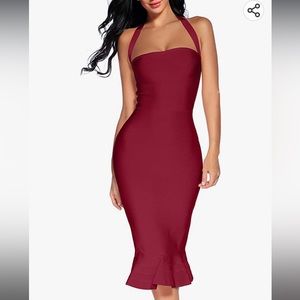 A Small size dress in burgundy color worn once for wedding bought in Zaful.